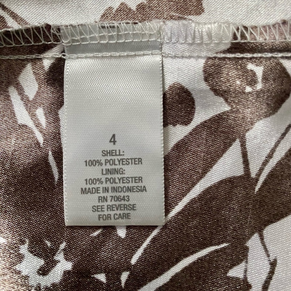 Dressbarn Women’s Fit & Flare Floral Pleated Sleeveless Collared Midi Dress Sz 4 - Picture 11 of 12
